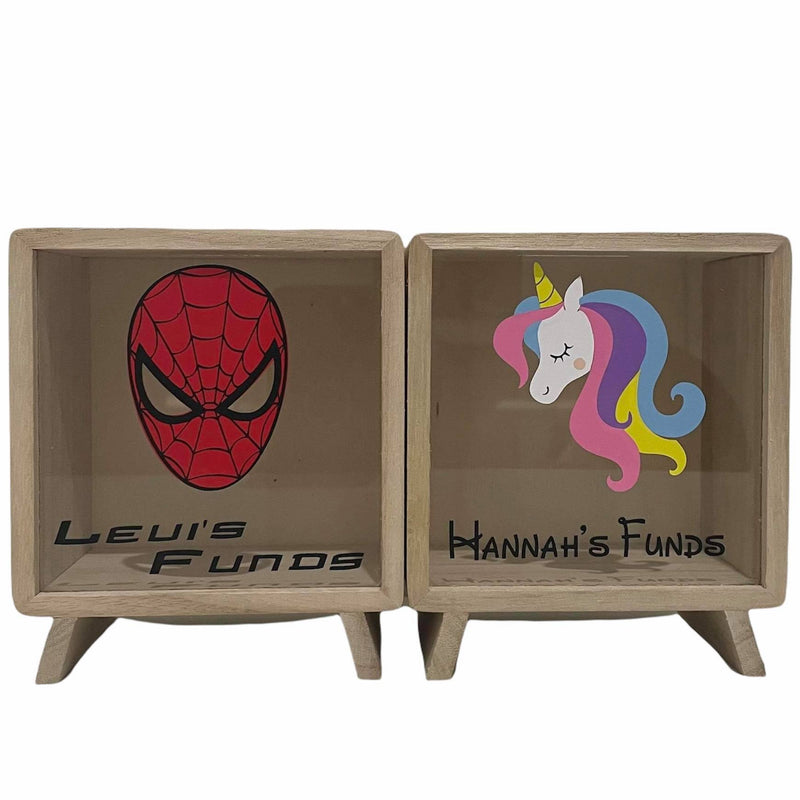 Themed Wooden Money Box