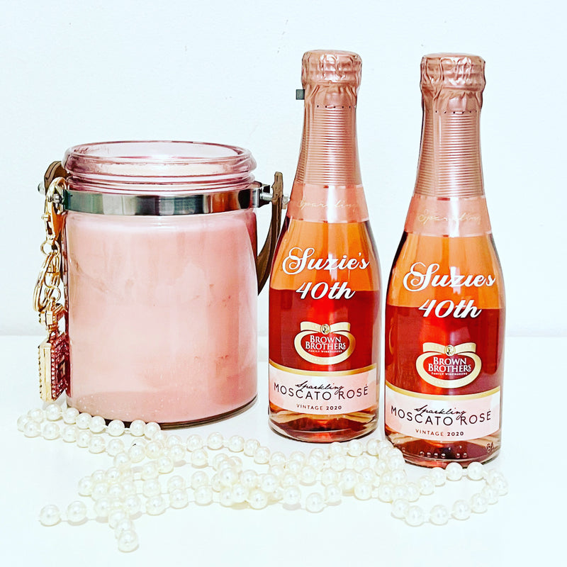 Personalised Moscato Rose Bottle