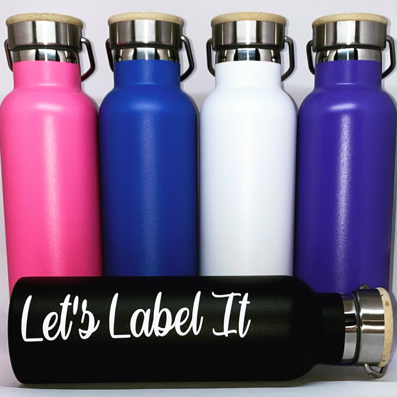 Stainless Steel Bottle with Bamboo Lid