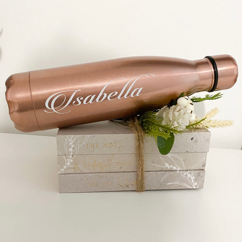 Rose Gold Metalic Drink Bottle