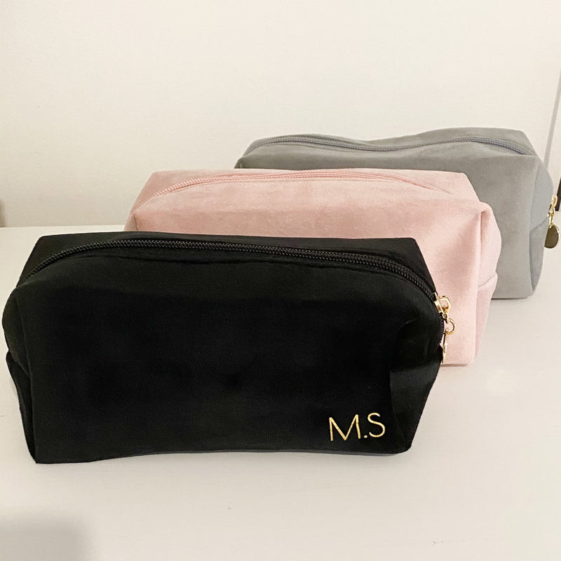 Personalised Velvet Cosmetic Bag