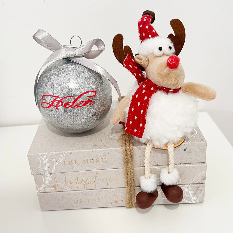 Personalised Christmas Baubles - With glitter