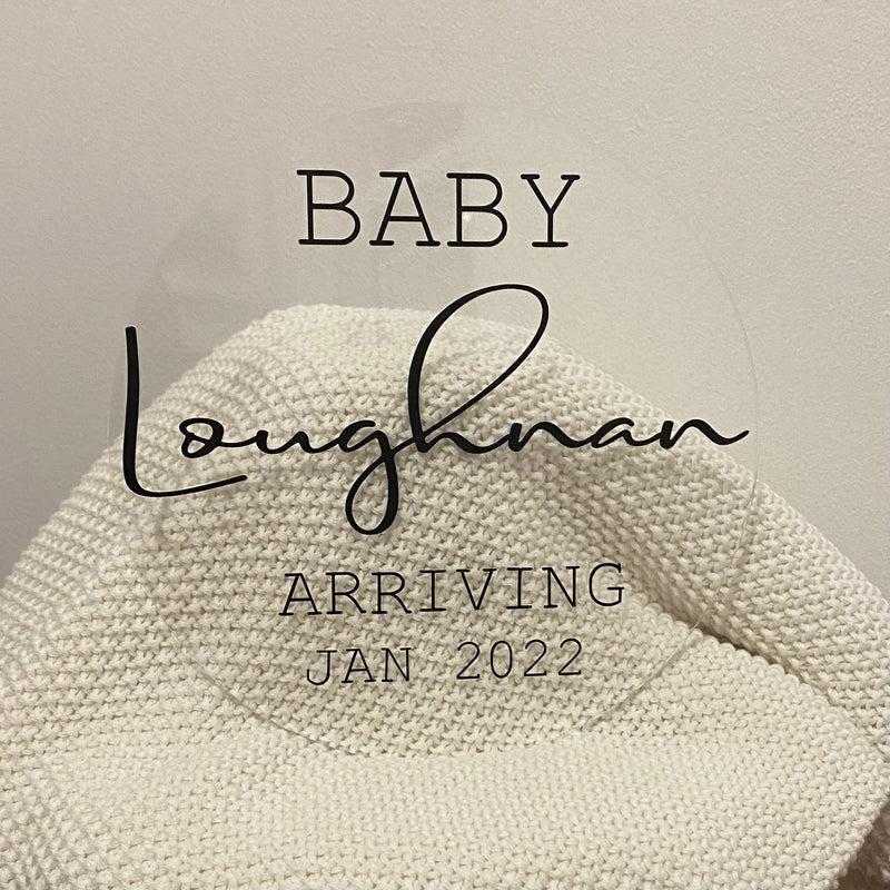 Baby Arriving Plaque