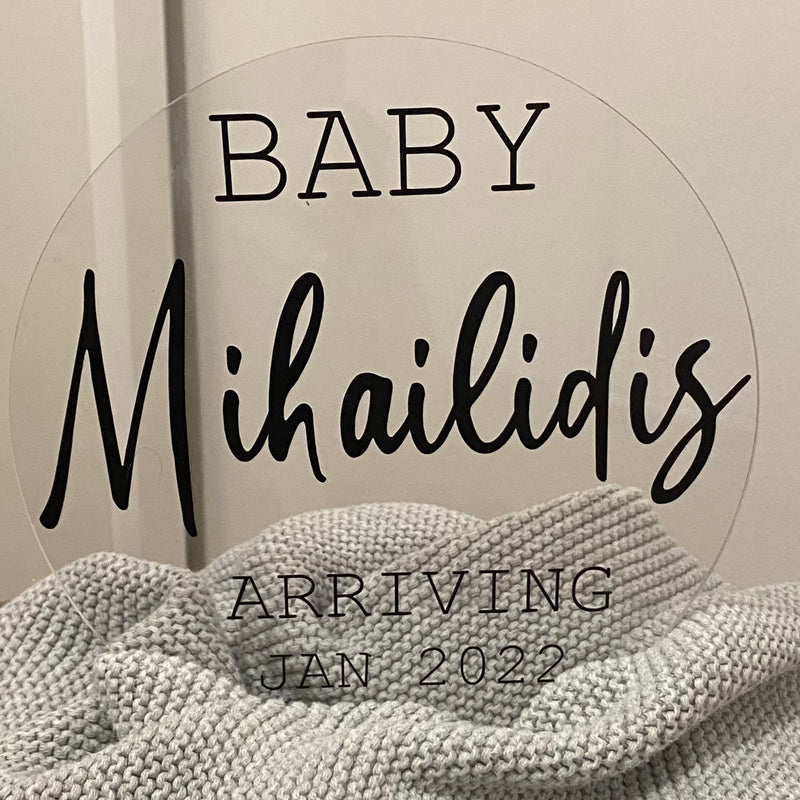 Baby Arriving Plaque