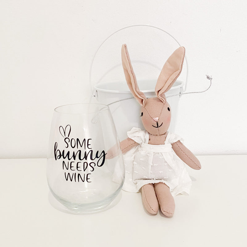 Personalised Easter Stemless Wine Glass