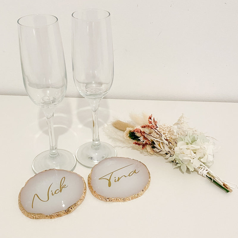 Personalised Crystal Look Coasters