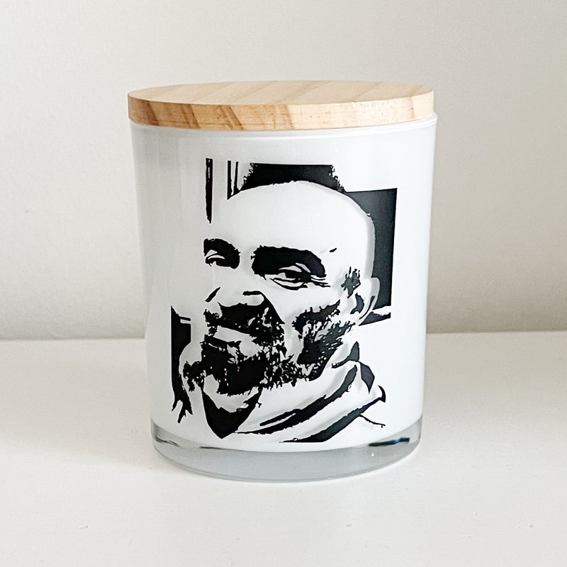 Personalised Custom Soy Candle - With Sketched Vinyl Photo