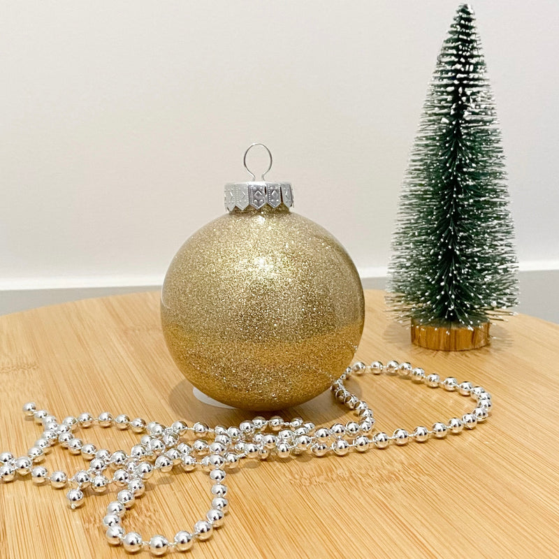 Personalised Christmas Baubles - With glitter