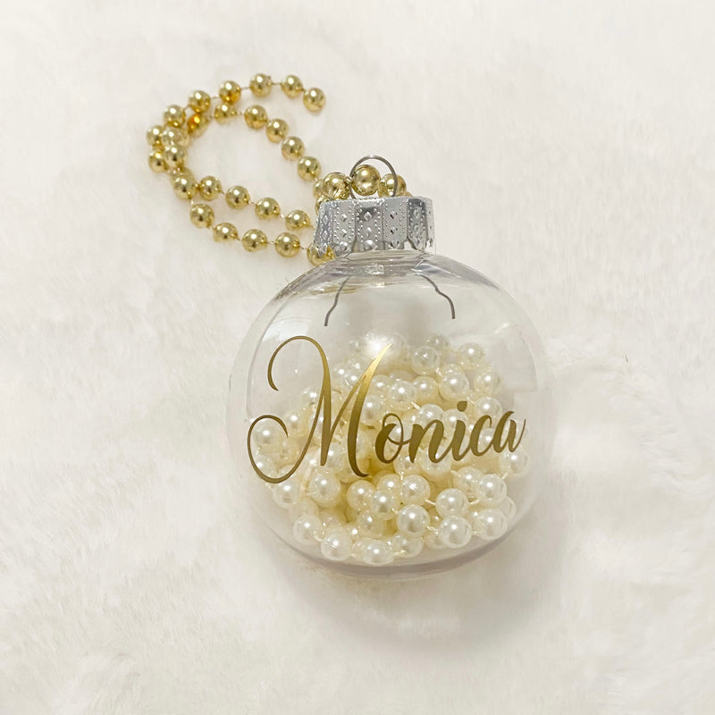 Personalised Bauble - With Pearls