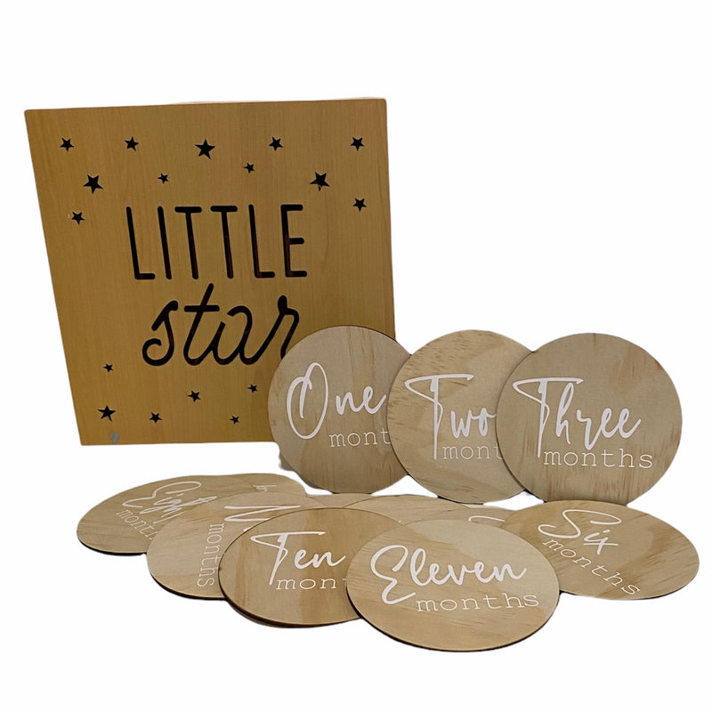 Wooden Baby Milestone Discs