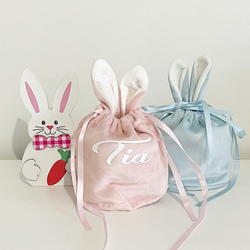 Velvet Easter Bunny Treat Bag