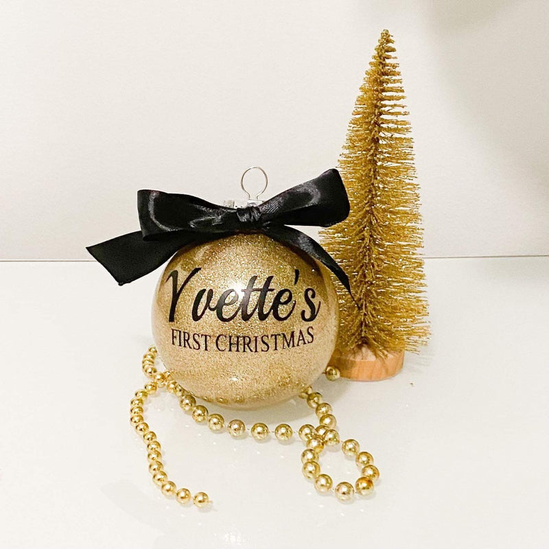 Personalised Christmas Baubles - With glitter