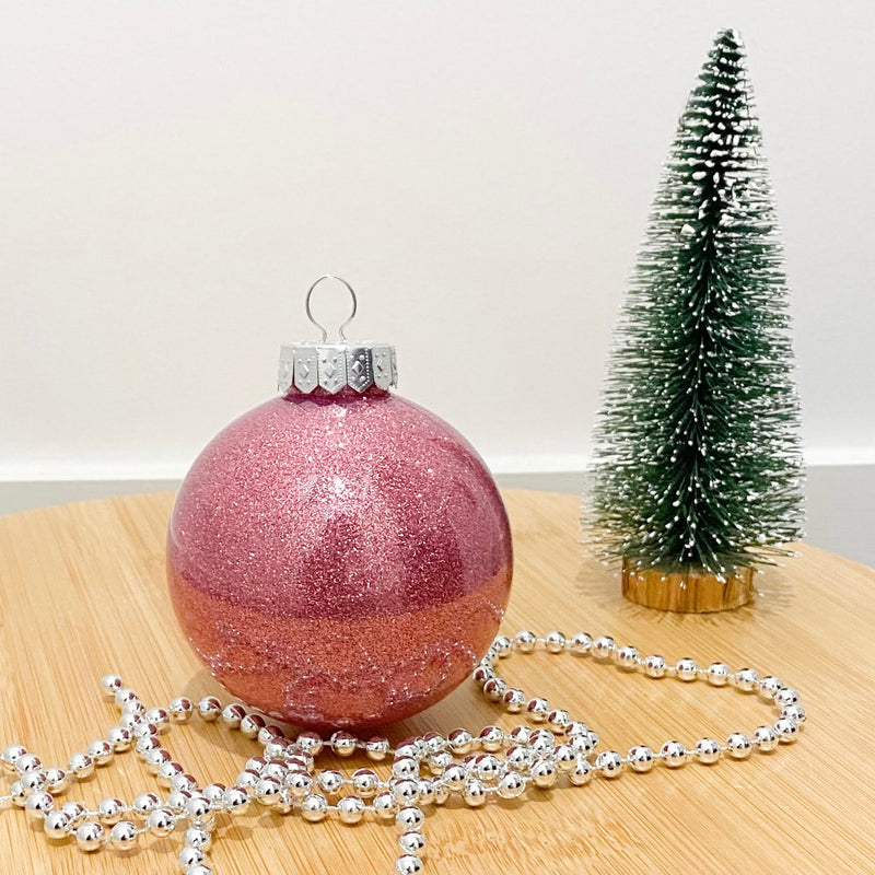 Personalised Christmas Baubles - With glitter